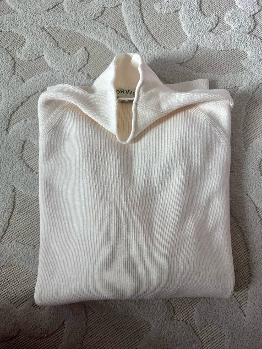 Gorgeous New Orvis XL Cream Mock Neck Long Sleeve Top - Picture 7 of 8